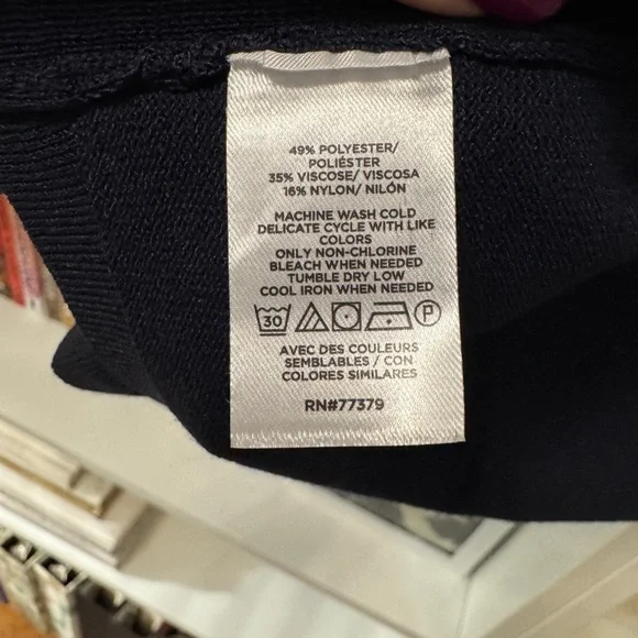 NEW with tags - Ann Taylor - Navy Blue Open Front Cardigan - XL - Picture 7 of 7